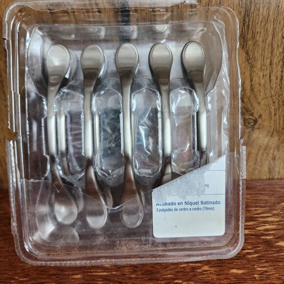 Belwith P14444-SN Drawer Pull Handle 3" Centers Satin Nickel 1 Modern-Qty 10 - Picture 3 of 4